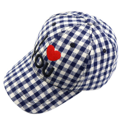 

Babys Plaid Letters Sunshade Hat Smile Love Sunshade Kids Cap Kids Outdoor Cap