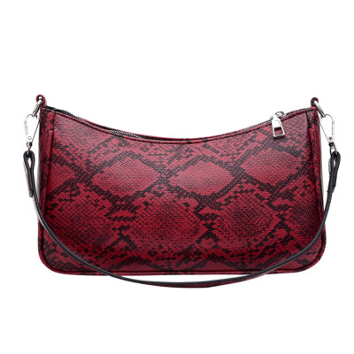 

Fashion Women Python Print Faux Leather Shoulder Bag Pouch Zipper Mini Handbag