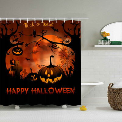 

Gobestart Fashion Happy Halloween Waterproof Polyester Fabric Shower Curtain 66 x 72inch