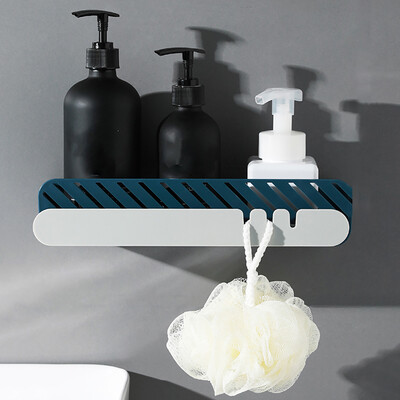 

Gobestart Traceless Plastic Corner Storage Rack Bathroom Kitchen Organizer Shower Shelf
