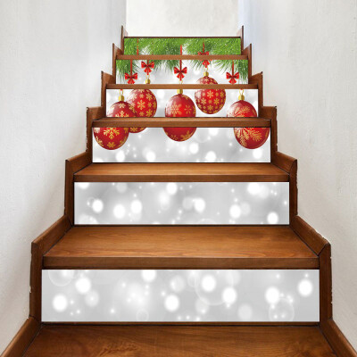 

Tailored Christmas 3D Simulation stair stickers Waterproof Wall Stickers DIY Home Decor