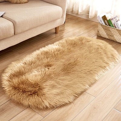 

Faux Sheepskin Fur Area Rugs Soft Fluffy Wool Carpet Bedroom Living Room Mat New