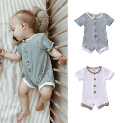 

US Newborn Infant Baby Boys Girls Clothes Romper Jumpsuit Bodysuit Outfit 0-18M