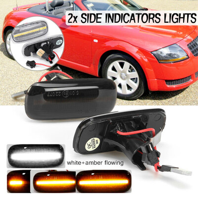 

White Amber Dynamic LED Side Marker Light Lamp Indicator For A3 S3 8P A8 TT 8N