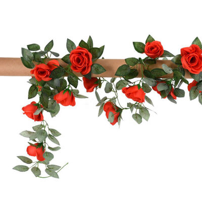 

Artificial Rose Vine Flowers Simulation Silk Rose Flower Garland for Wedding Party Artificial Rose Vine Home Garden Decor
