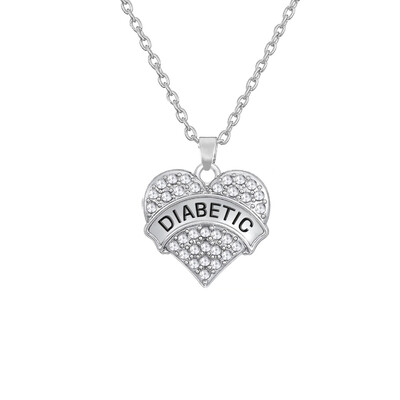 

My Shape Diamonds Imitation Heart Diabetic Heart Necklace