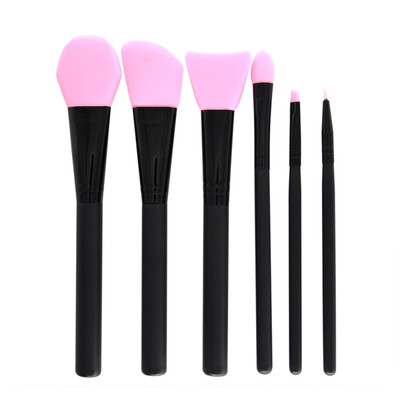 

6Pcs Silicone Mask Makeup Brush Set Comfortable Soft Silicone Wood Makeup Brush Cosmetic Tools