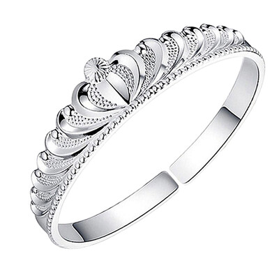 

Retro National Style Shiny Silver Crown Opening Bracelet Unisex Pair Hand Bracelet Fashion Jewellery Hot Gift