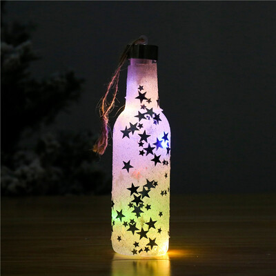 

Gobestart Glowing Small Wine Bottle Christmas Tree Decoration Pendant DIY For Decor