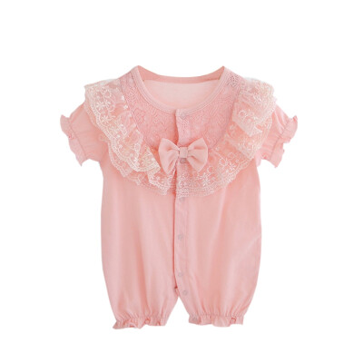 

Summer Baby Romper Cotton Thin Section Romper Lace Romper Female Baby Short-sleeved Romper