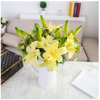 

Perfume Lily Fresh Style Desk Ornaments Artificial Flowers Home Decoration Accessories Wedding Decoration 1pcs