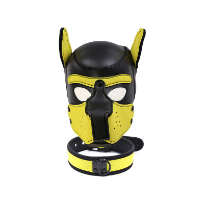 

Fashion Dog Head Mask Halloween Role Play Puppy Cosplay Full Head with Ears Nightclub Performances Party 10 Color