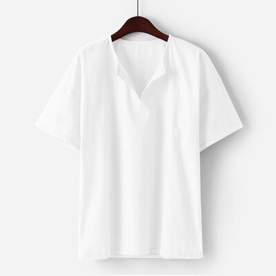 

Toponeto Men Sunmer Fashion Solid Casual Comfortable Beach Shirts Top Blouse Cotton Tops