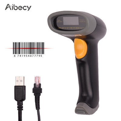 

Aibecy Handheld 1D USB Barcode Scanner Bar Code Reader 32-bit Decoder Compatible with Linux Android MacOS Windows