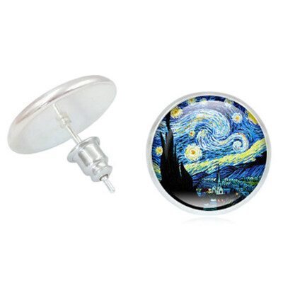 

New Fashion Van Gogh Starry Night Time Gem Earrings