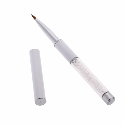 

Fashion Metal Handle Pure Kolinsky Acrylic Carving Nail Art Brush Pen with CZ Diamond