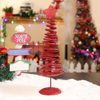 

〖Follure〗Mini Desktop Iron Christmas Tree Home Office Decoration Gift Ornaments Creative