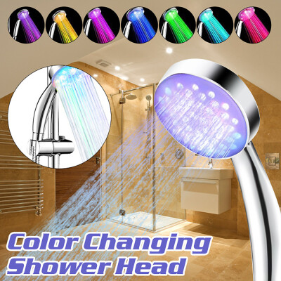 

Automatic Multi Color Changing LED Bright Light Shower Head Water Bathroom