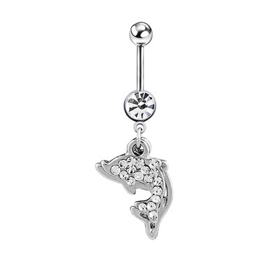 

Sexy Women Summer Beach Belly Button Rings Belly Dance Fish Shape Navel Nails