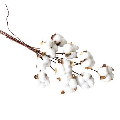 

Artificial Cotton Stems Flowers Cotton Boll Branches Farmhouse Rustic Style Vase Display Filler Floral Wedding Centerpiece Decor