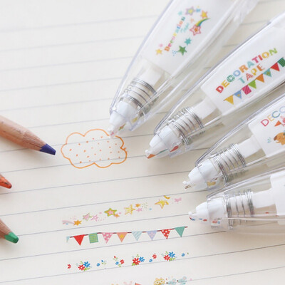 

Flag Star Press Type Decorative Correction Tape Diary Stationery School Supply Party Decoration 4 Designs