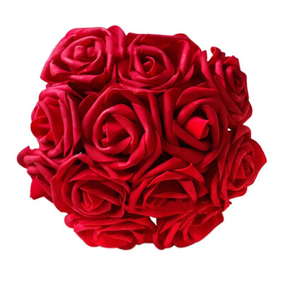 

10 Heads Pretty Charming Artificial Flowers PE Foam Rose Flowers Bride Bouquet Home Wedding Decor Scrapbooking DIY Supplies