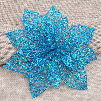 

5 Pcs Christmas Artificial Flowers Christmas Tree Ornaments Xmas Flowers Christmas Tree Decoration Flower