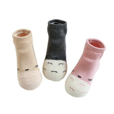 

3 Pair Baby Boys Girls Socks Cartoon Pattern Socks Set Cotton Winter Warm Floor Socks Leg Warmer