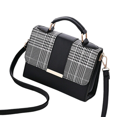

Fashion Women Soft Faux Leather Plaid Messenger Crossbody Shoulder Bag Handbag