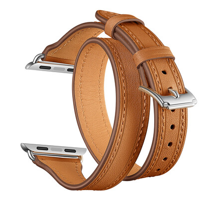 

〖Follure〗Double Tour Leather Accessory Band Replacement Bracelet For Apple Watch 38mm