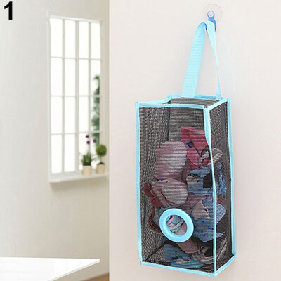 

Breathable Mesh Hanging Kitchen Garbage Bag Storage Packing Shopping Bag Organiser