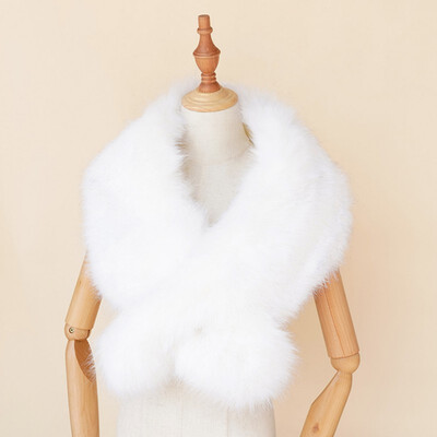 

Women Winter Faux Fox Fur Scarf Lady Warm Fox Fur Scarves Faux Fox Fur Ring