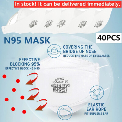 

2040PcsPack Medical Mask PM25 N95 Nonwoven Mouth Breathable Disposable Face Mask