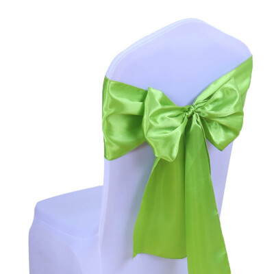 

25PCS Satin Chair Sashes Bows Chairs Cover Ribbons For Wedding Birthday Party Decorations