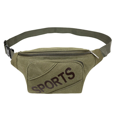 

Tailored Fashion Neutral Solid Color Zipper Messenger Bag Chest Bag Waist Bag Phone Bag