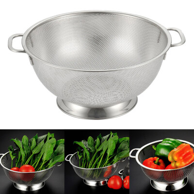 

Stainless Steel Vegetable Fruit Colander Strainer Bowl Drainer Kitchen Tool