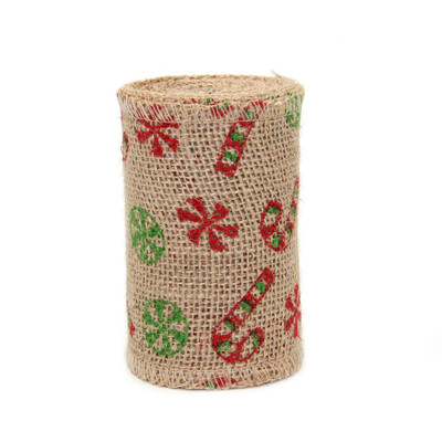 

Tailored 2M Christmas Jute Burlap Craft Ribbon Roll Sewing Cartoon DIY Decoration Wedding