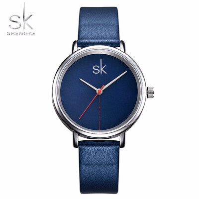 

new SK black watch genuine leather Watches Women Top Brand Luxury Casual Clock lover Wrist Watch Relogio Feminino for couple2019