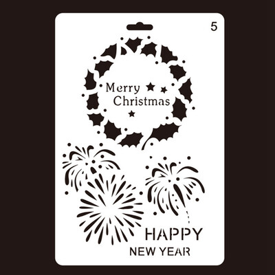 

Christmas Tree Deer Bell DIY Craft Stencils Wall Painting Scrapbooking Embossing Album Card Template Laser Cut Painting Template