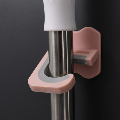 

Gobestart Wall Mounted Mop Organizer Holder Brush Hanger Storage Rack Kitchen Tool