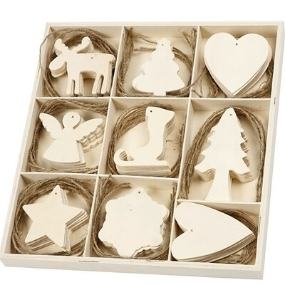 

Tailored Christmas Tree Craft Decoration 9 Hanging Label Paper Cut Card DIY