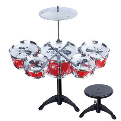 

Tailored Kids Drum Set Toy Sticks And Cymbal Musical Instrument Junior Stool Kids Gift