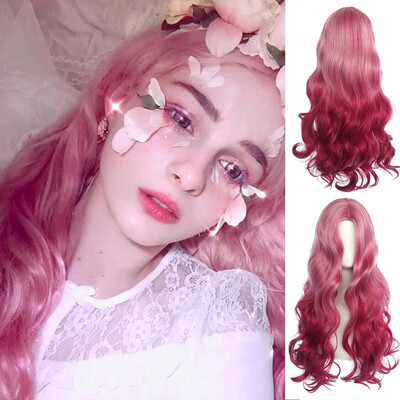 

Tailored Lady Sexy Gradient Red Party Wigs Long Curly Wavy Synthetic Fiber Cosplay Wig