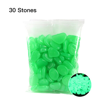 

30pcsBag Luminous Pebbles Stones Home Fish Tank Outdoor Decor Garden Walkway Glow in the Dark