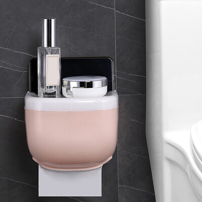 

Toponeto Waterproof Toilet Paper Holder Mobile Phone Storage Shelf Wall Mounted Rack New