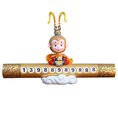 

Car Parking Stop Sign Shaking Monkey Head Phone Number Accessory Decoration
