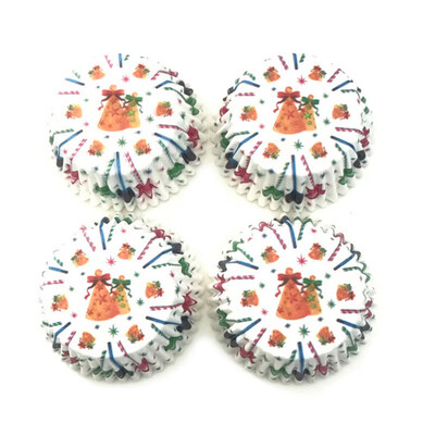 

100pcs Christmas Cupcake Wrappers Cake Paper Cups Muffin Cases Baking Mold Pastry Tools Party Supplies Home Kitchen Tool