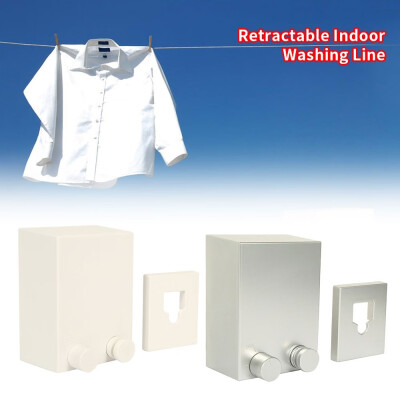 

Hot Retractable Clothes Indoor Wall Hanger Magic Drying Rack Balcony Bathroom Invisible Clothesline