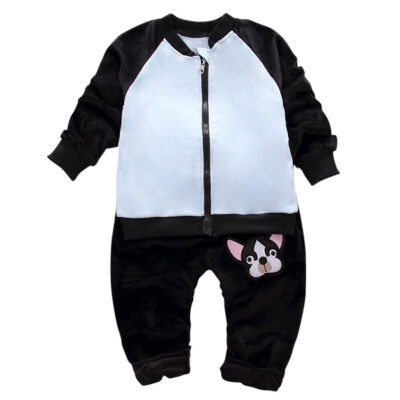 

2PCS 2018 1-4T High Quality Newly Fashion Baby Girls Cute Cartoon Clothes Set Kids Long-sleeved Suits Children Suit