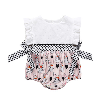 

Newborn baby girls clothes cute Rabbit Sleeveless Romper Princess Baby Girls Clothing Easter Costume For Baby Girl